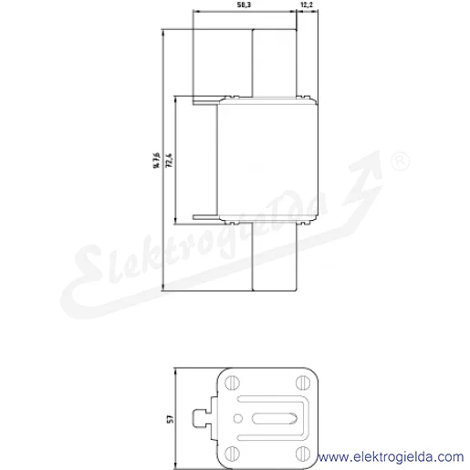 Rysunek wymiarowy Rysunek wymiarowy