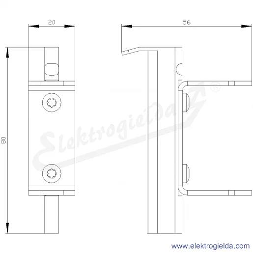 Rysunek wymiarowy Rysunek wymiarowy