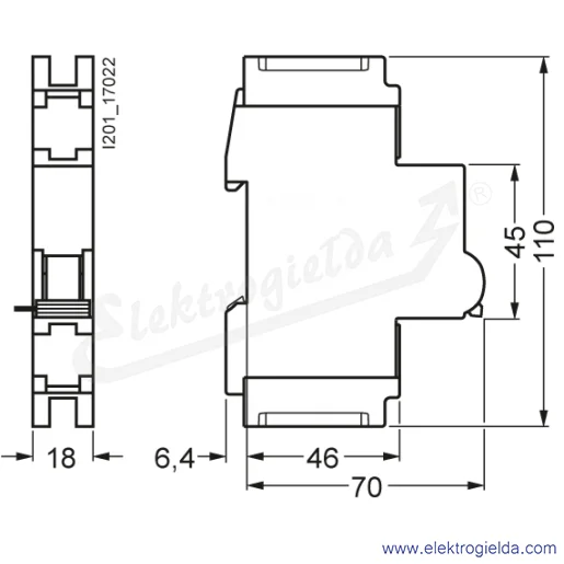 Rysunek wymiarowy Rysunek wymiarowy