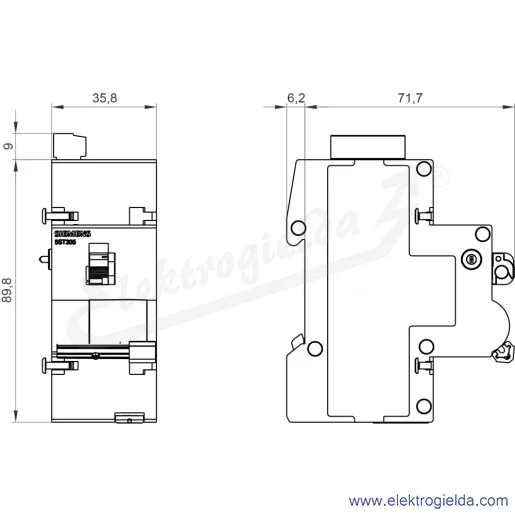 Rysunek wymiarowy Rysunek wymiarowy