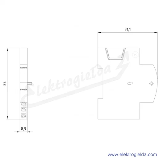 Rysunek wymiarowy Rysunek wymiarowy