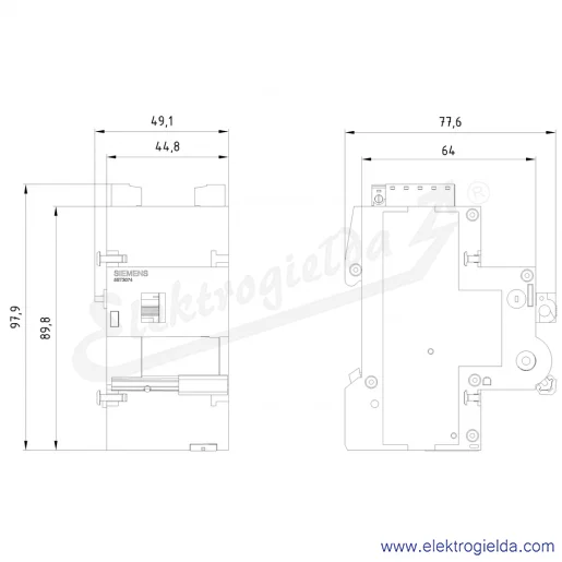 Rysunek wymiarowy Rysunek wymiarowy
