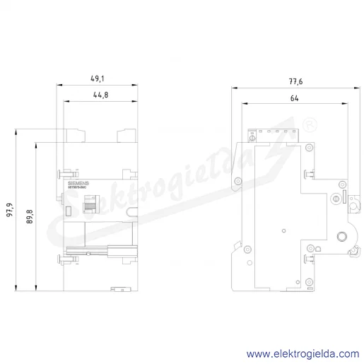 Rysunek wymiarowy Rysunek wymiarowy