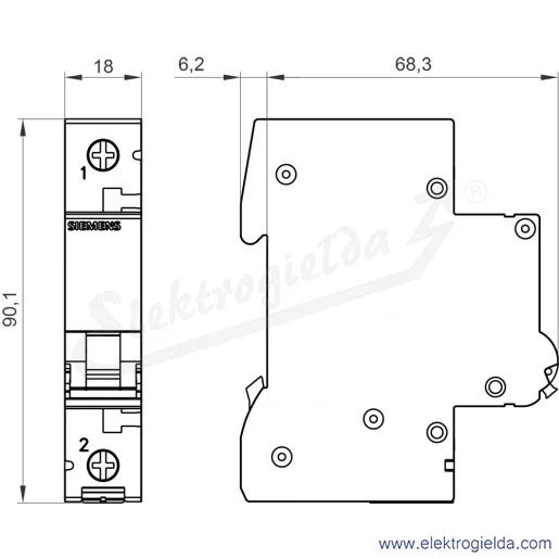 Rysunek wymiarowy Rysunek wymiarowy