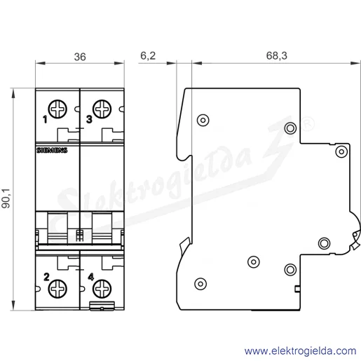 Rysunek wymiarowy Rysunek wymiarowy