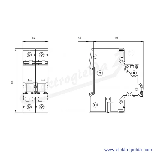 Rysunek wymiarowy Rysunek wymiarowy