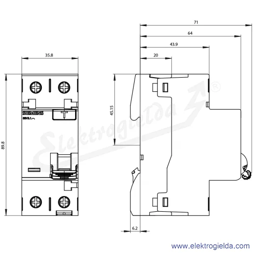 Rysunek wymiarowy Rysunek wymiarowy