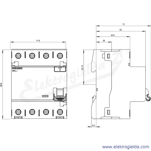 Rysunek wymiarowy Rysunek wymiarowy