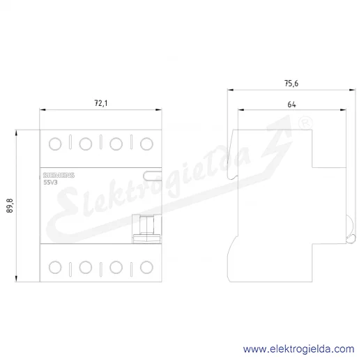 Rysunek wymiarowy Rysunek wymiarowy