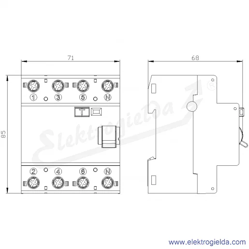 Rysunek wymiarowy Rysunek wymiarowy