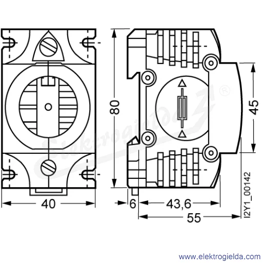 Rysunek wymiarowy Rysunek wymiarowy