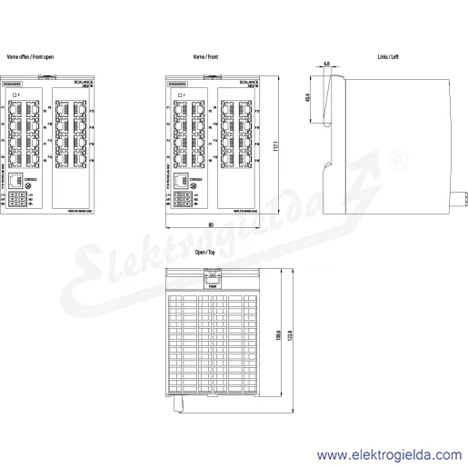 Rysunek wymiarowy Rysunek wymiarowy