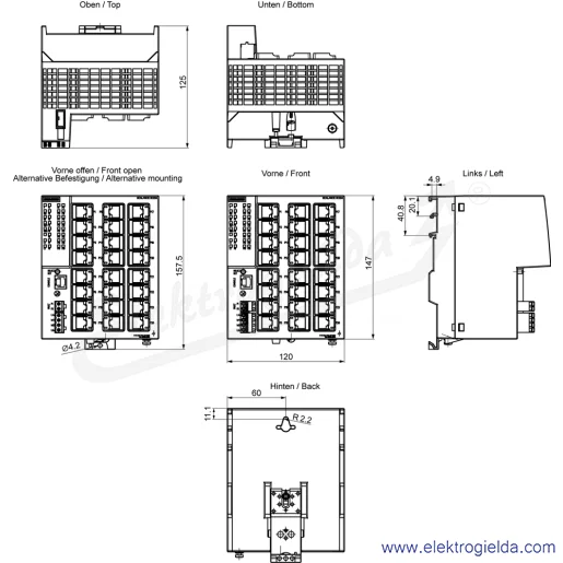 Rysunek wymiarowy Rysunek wymiarowy
