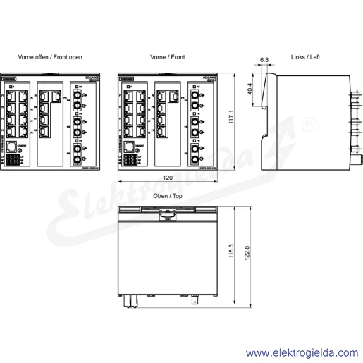 Rysunek wymiarowy Rysunek wymiarowy