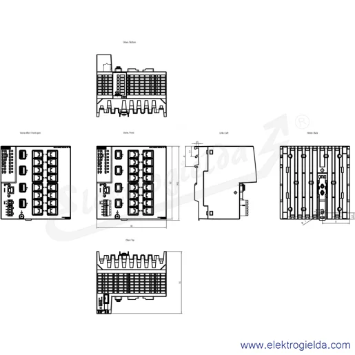 Rysunek wymiarowy Rysunek wymiarowy