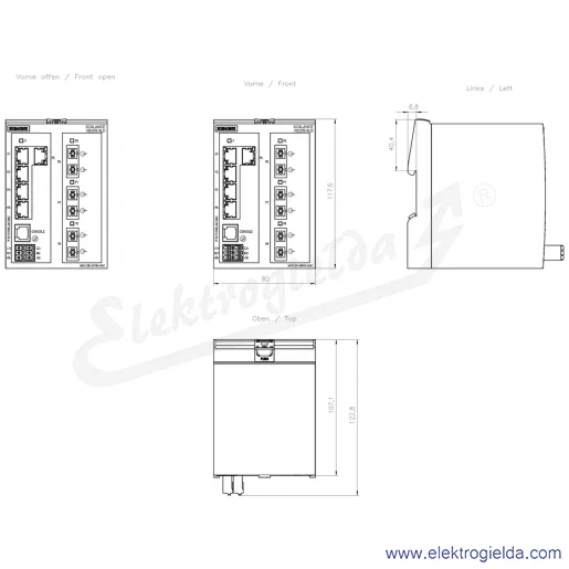 Rysunek wymiarowy Rysunek wymiarowy