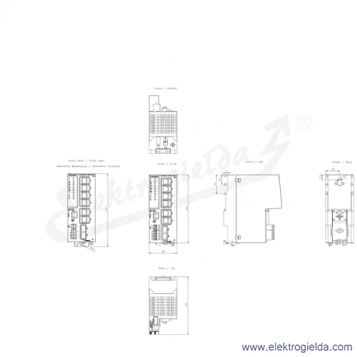 Rysunek wymiarowy Rysunek wymiarowy
