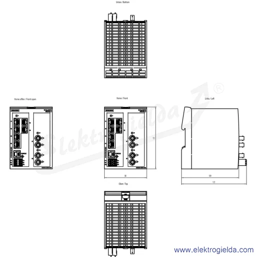 Rysunek wymiarowy Rysunek wymiarowy