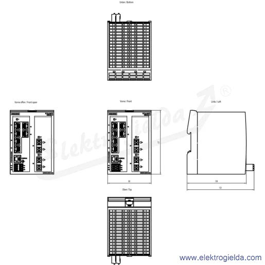 Rysunek wymiarowy Rysunek wymiarowy