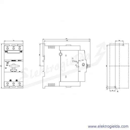 Rysunek wymiarowy Rysunek wymiarowy