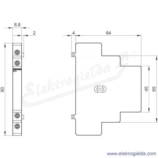 Rysunek wymiarowy Rysunek wymiarowy