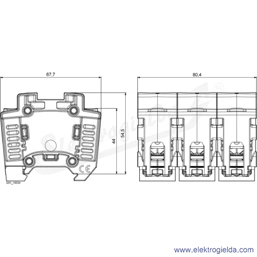 Rysunek wymiarowy Rysunek wymiarowy