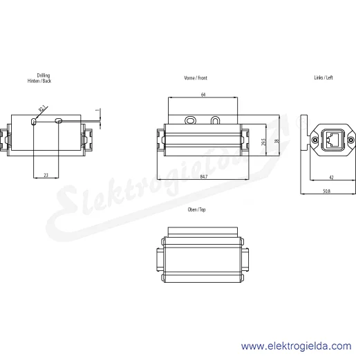Rysunek wymiarowy Rysunek wymiarowy
