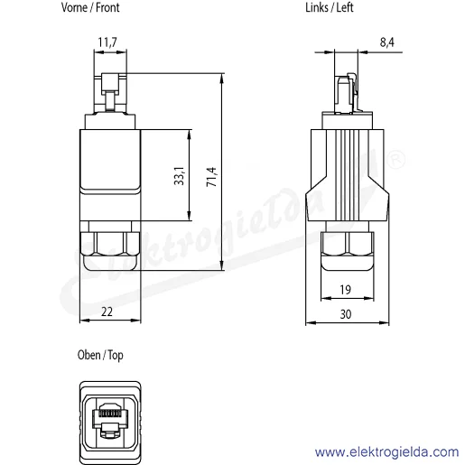 Rysunek wymiarowy Rysunek wymiarowy