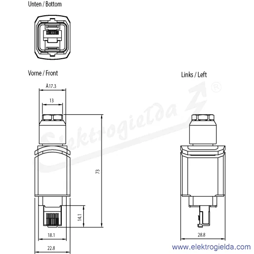 Rysunek wymiarowy Rysunek wymiarowy