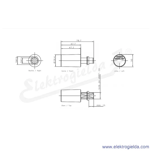 Rysunek wymiarowy Rysunek wymiarowy