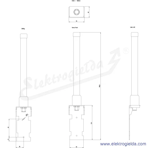 Rysunek wymiarowy Rysunek wymiarowy