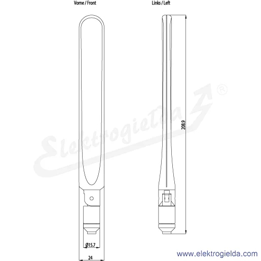 Rysunek wymiarowy Rysunek wymiarowy