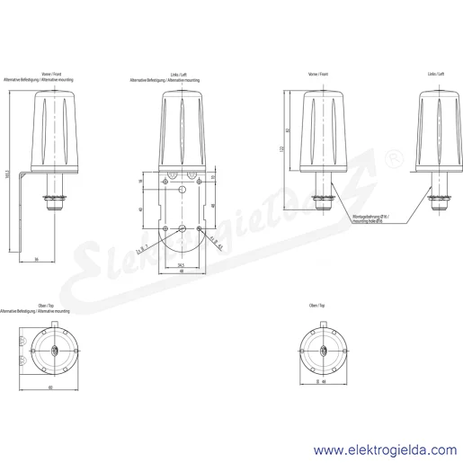 Rysunek wymiarowy Rysunek wymiarowy
