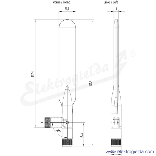 Rysunek wymiarowy Rysunek wymiarowy
