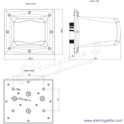 Rysunek wymiarowy Rysunek wymiarowy