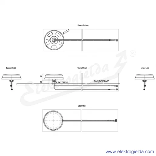 Rysunek wymiarowy Rysunek wymiarowy