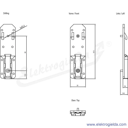 Rysunek wymiarowy Rysunek wymiarowy
