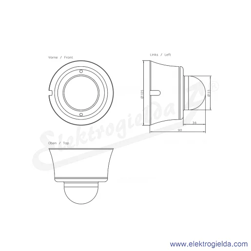 Rysunek wymiarowy Rysunek wymiarowy