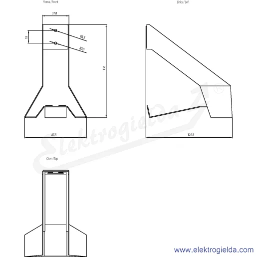 Rysunek wymiarowy Rysunek wymiarowy