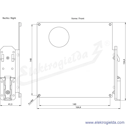 Rysunek wymiarowy Rysunek wymiarowy