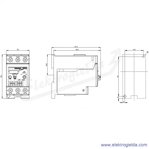 Rysunek wymiarowy Rysunek wymiarowy