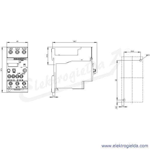 Rysunek wymiarowy Rysunek wymiarowy