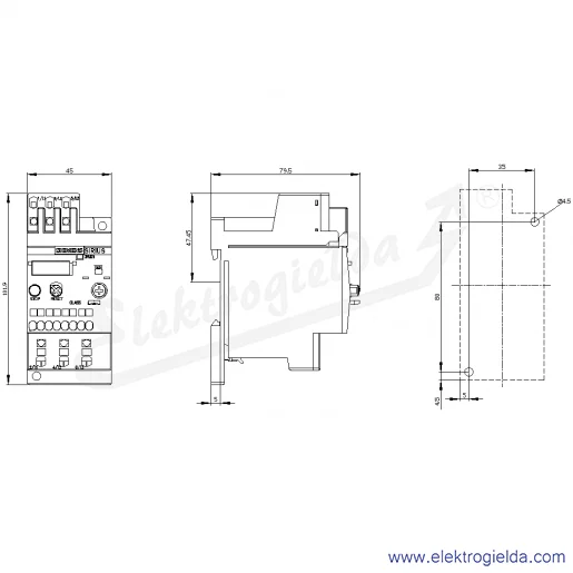 Rysunek wymiarowy Rysunek wymiarowy