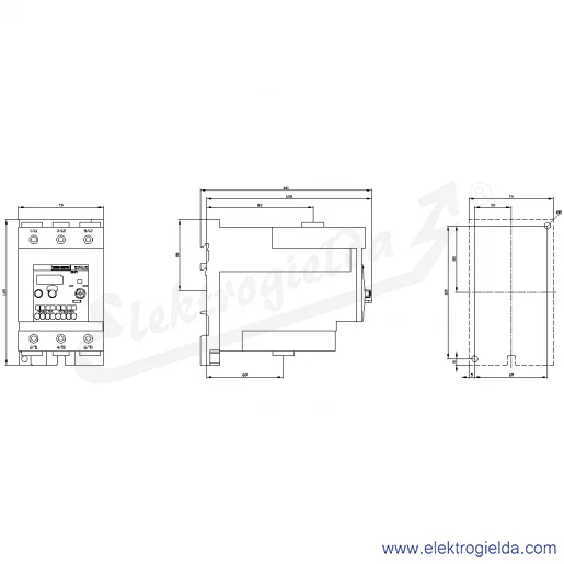 Rysunek wymiarowy Rysunek wymiarowy