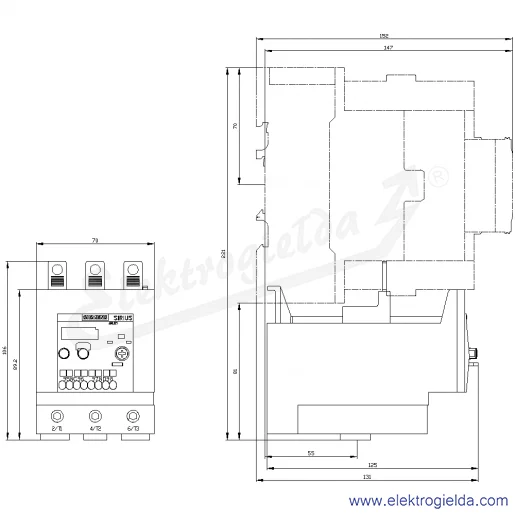 Rysunek wymiarowy Rysunek wymiarowy
