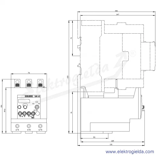 Rysunek wymiarowy Rysunek wymiarowy