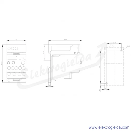 Rysunek wymiarowy Rysunek wymiarowy