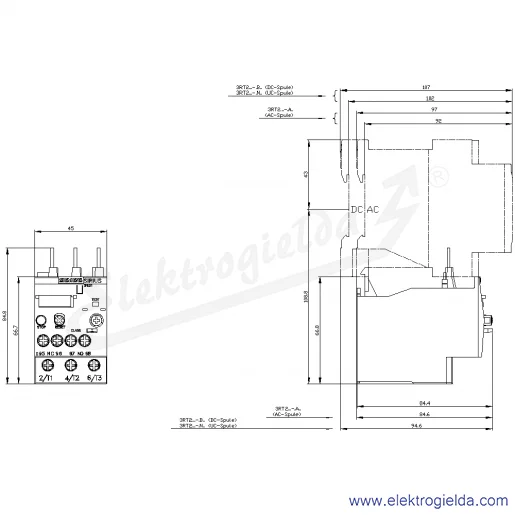 Rysunek wymiarowy Rysunek wymiarowy