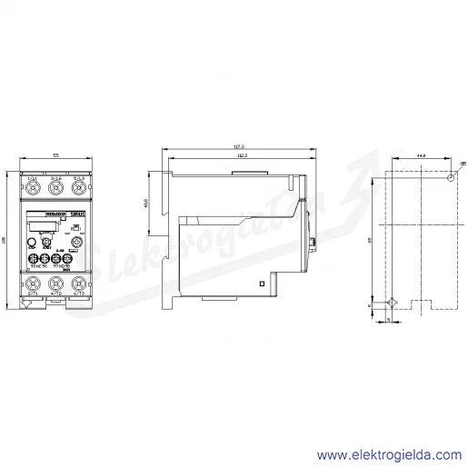 Rysunek wymiarowy Rysunek wymiarowy
