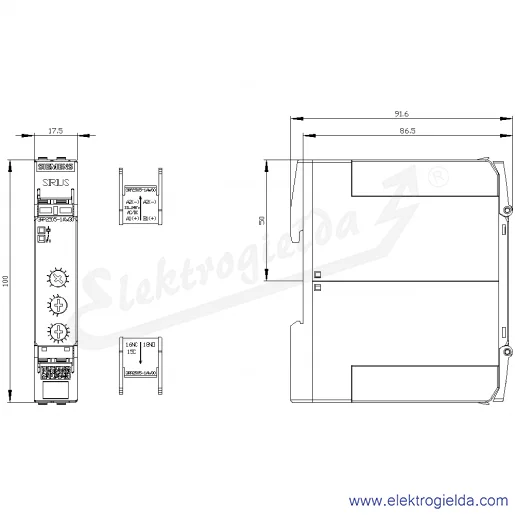 Rysunek wymiarowy Rysunek wymiarowy